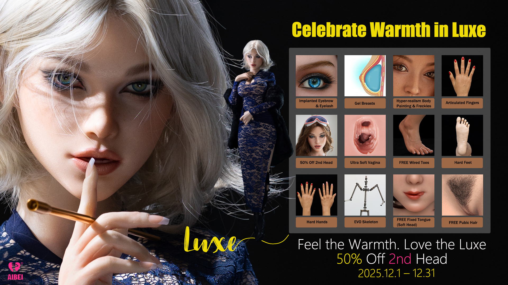 AIBEI DOLL – Dezember‑Promotion für Vollsilikonpuppen